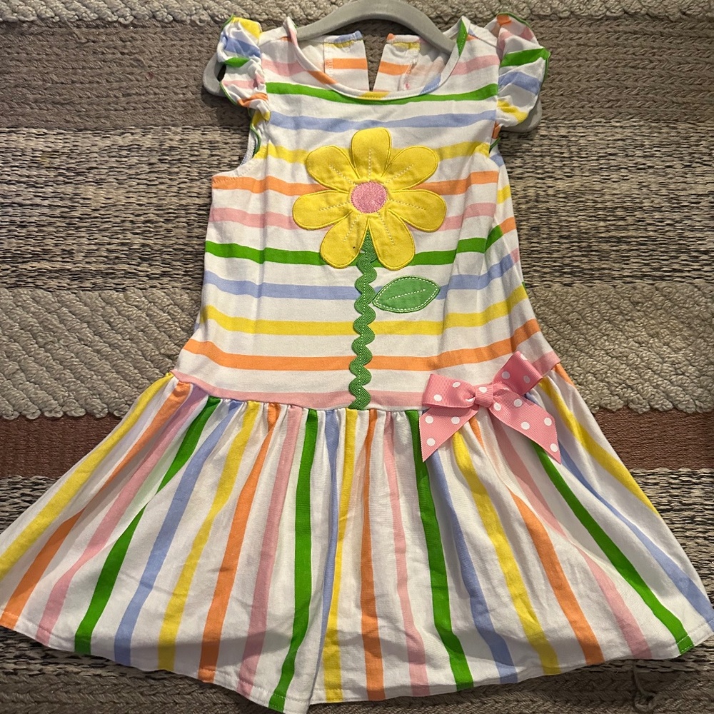 Girls Colored Flower Dress
